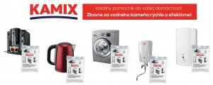 Kamix- odstránenie vodného kameňa práčka, kanvica, kávovar, ohrievač