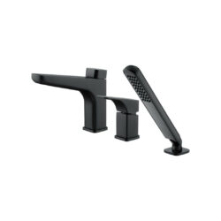 Batéria vaňová Deante HIACYNT, stojaková, 3-otvorová, nero