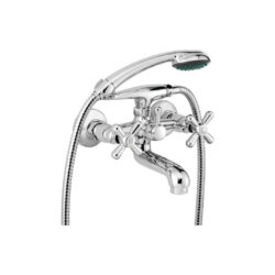 Batéria vaňová SYMETRIO, nástenná, so sprch. setom, chróm