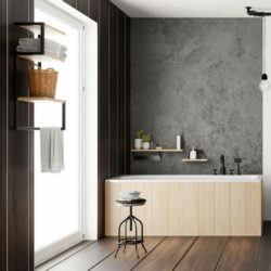 Batéria vaňová Deante TEMISTO, stojanková, 4-otvorová, nero (1)