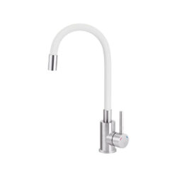 Batéria drezová Neo LUNO, stojanková, flexi výtok, biela/chróm