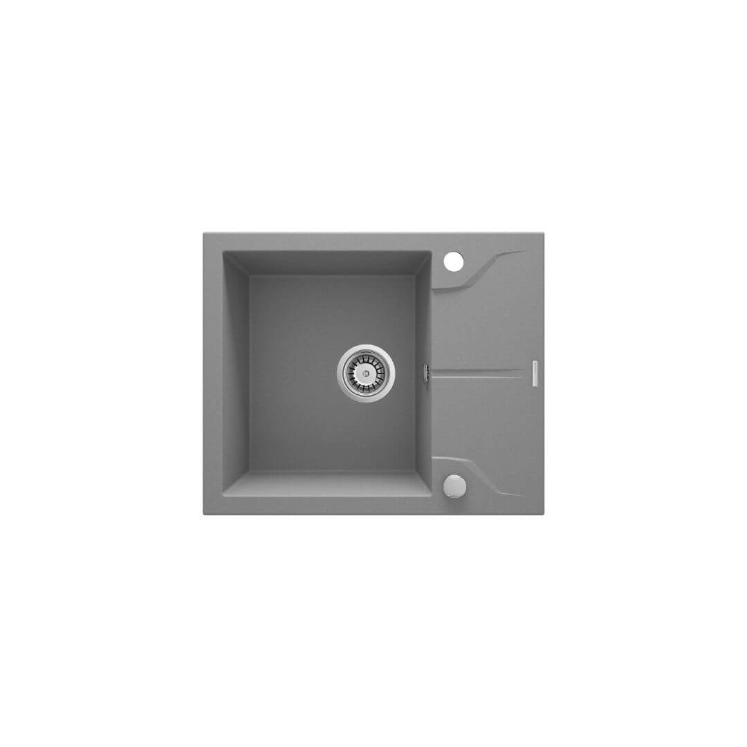 ZQN S11A. Granitový drez Deante ANDANTE, 590×489 mm, metalická šedá