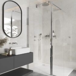 Batéria sprchová Deante TEMISTO, podomietková s prepínačom, chróm (1)