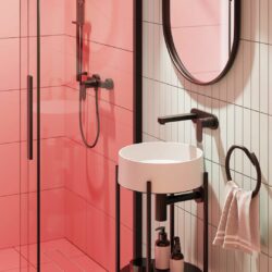 Batéria sprchová Deante ALPINIA, nástenná, nero (2)